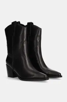 Answear Lab cizme de piele femei, culoarea negru, cu toc drept, izolare usoara imagine