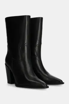 Answear Lab cizme de piele femei, culoarea negru, cu toc drept, izolare usoara imagine