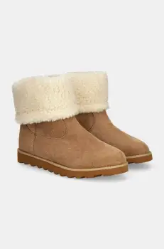 Answear Lab cizme de zapada din piele intoarsa culoarea bej imagine