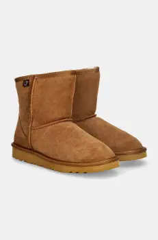 Answear Lab cizme de zapada din piele intoarsa culoarea maro imagine