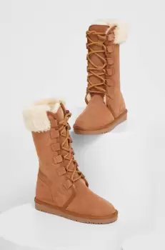 Answear Lab cizme de zapada din piele intoarsa culoarea maro imagine