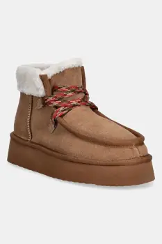 Answear.LAB cizme de zapada din piele intoarsa culoarea maro imagine