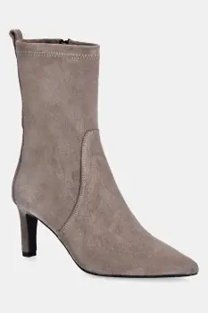Answear.LAB cizme din piele intoarsa culoarea gri, cu toc drept imagine