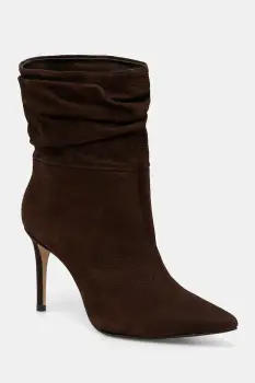 Answear.LAB cizme din piele intoarsa culoarea maro, cu toc cui imagine