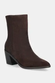 Answear.LAB cizme din piele intoarsa culoarea maro, cu toc drept imagine