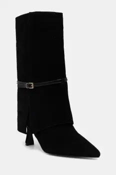 Answear.LAB cizme din piele intoarsa culoarea negru, cu toc cui imagine