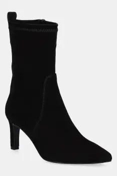 Answear.LAB cizme din piele intoarsa culoarea negru, cu toc drept imagine