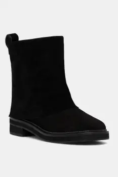 Answear.LAB cizme din piele intoarsa culoarea negru, cu toc plat imagine