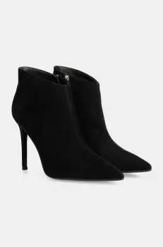 Answear Lab cizme din piele intoarsa femei, culoarea negru, cu toc cui, izolare usoara imagine