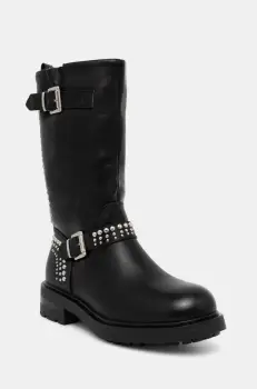 Answear Lab cizme femei, culoarea negru, cu toc plat, izolare usoara imagine