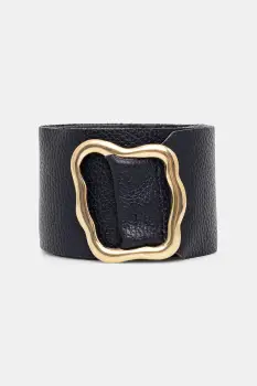 Answear Lab curea de piele culoarea albastru marin imagine