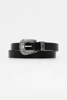 Answear.LAB curea de piele culoarea argintiu imagine