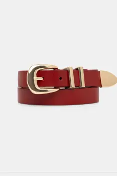 Answear Lab curea de piele culoarea bordo imagine