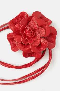 Answear Lab curea de piele culoarea rosu imagine