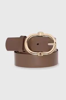 Answear Lab curea de piele femei, culoarea bej imagine