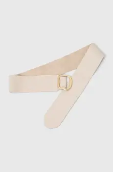 Answear Lab curea de piele femei, culoarea bej imagine