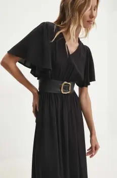 Answear Lab curea de piele femei, culoarea negru imagine