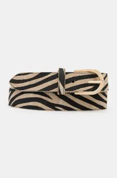 Answear Lab curea din piele intoarsa culoarea bej imagine