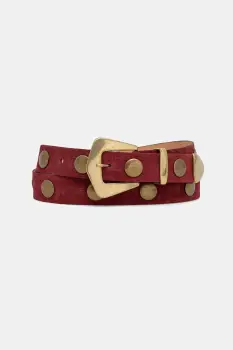 Answear.LAB curea din piele intoarsa culoarea bordo imagine