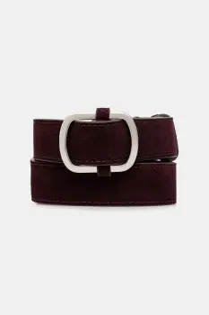 Answear.LAB curea din piele intoarsa culoarea bordo imagine