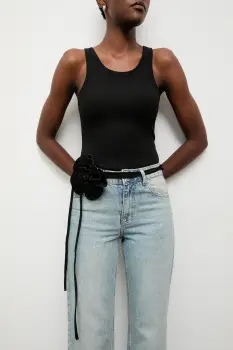 Answear.LAB curea din piele intoarsa culoarea negru imagine