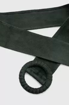 Answear Lab curea din piele intoarsa culoarea verde imagine