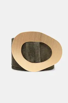 Answear Lab curea din piele intoarsa culoarea verde imagine