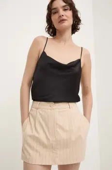 Answear Lab fusta pantaloni culoarea bej, modelator, high waist imagine