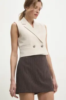 Answear Lab fusta pantaloni femei, culoarea maro, modelator, high waist imagine