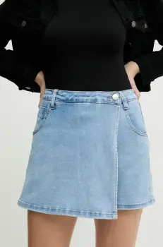 Answear Lab fusta si pantaloni denim femei, neted, medium waist imagine