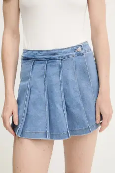 Answear Lab fusta si pantaloni denim neted, high waist imagine
