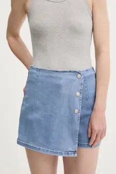 Answear Lab fusta si pantaloni denim neted, high waist imagine