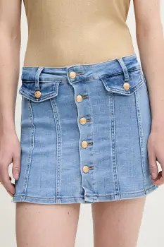 Answear Lab fusta si pantaloni denim neted, medium waist imagine