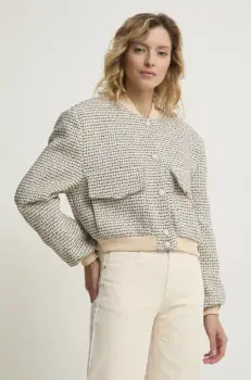 Answear Lab geaca bomber culoarea bej, de tranzitie imagine