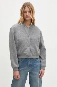 Answear Lab geaca bomber femei, culoarea gri, de tranzitie imagine