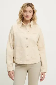 Answear Lab geaca cu aspect de camasa culoarea bej, de tranzitie imagine