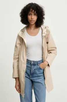 Answear Lab geaca cu doua fete culoarea bej, de tranzitie imagine