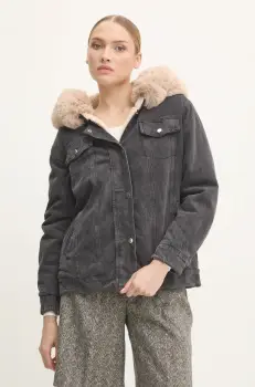 Answear Lab geaca cu doua fete femei, culoarea negru, de iarna, oversize imagine