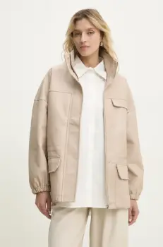 Answear Lab geaca culoarea bej, de tranzitie imagine
