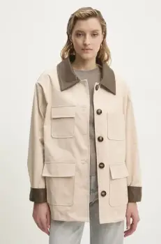 Answear Lab geaca culoarea bej, de tranzitie imagine
