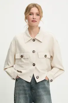 Answear Lab geaca culoarea bej, de tranzitie imagine