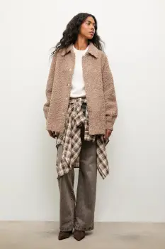 Answear.LAB geaca culoarea bej, de tranzitie imagine