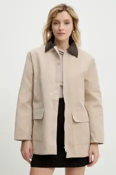 Answear Lab geaca culoarea bej, de tranzitie imagine