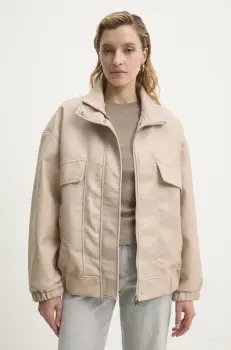 Answear Lab geaca culoarea bej, de tranzitie imagine