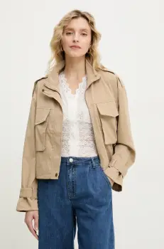 Answear Lab geaca culoarea bej, de tranzitie imagine