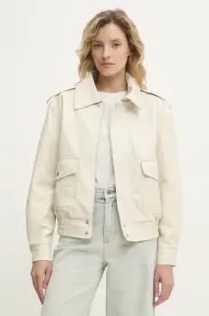 Answear Lab geaca culoarea bej, de tranzitie imagine