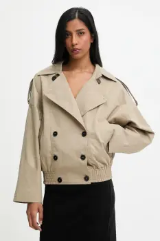 Answear.LAB geaca culoarea bej, de tranzitie, oversize imagine