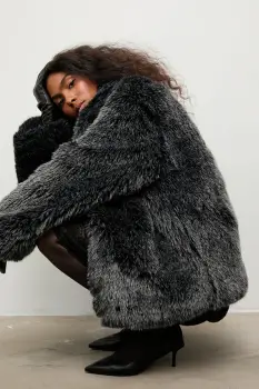 Answear.LAB geaca culoarea gri, de tranzitie imagine