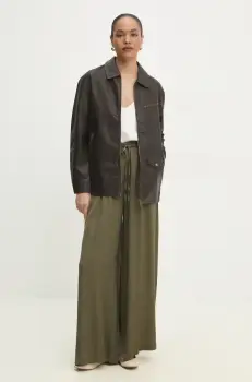 Answear Lab geaca culoarea maro, de tranzitie imagine