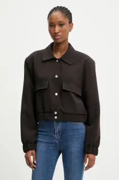 Answear.LAB geaca culoarea maro, de tranzitie imagine